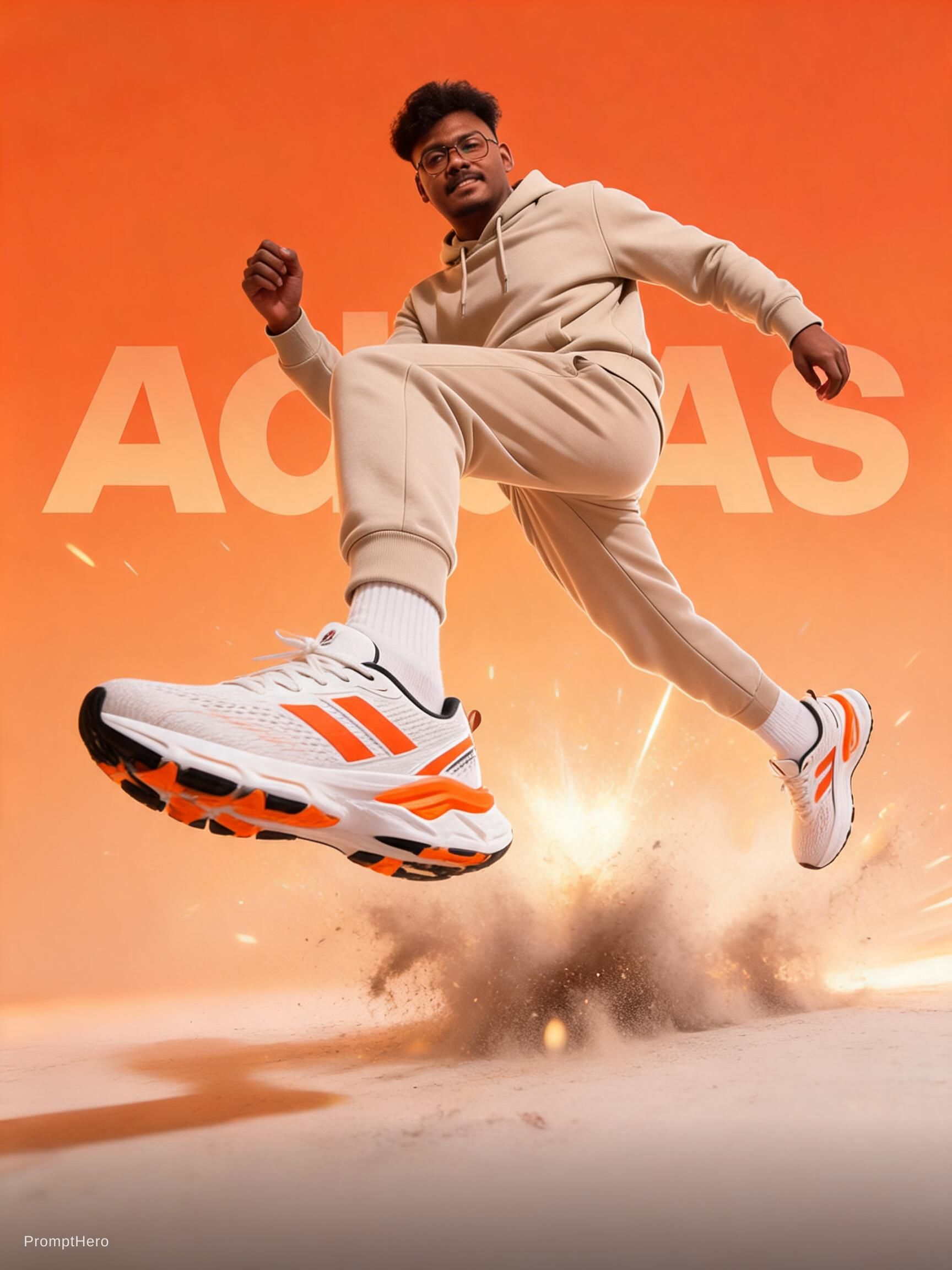 AI generated: Seedream 5 prompt: A dynamic sportswear advertisement featuring a you... (Seedream 5 - Portraits)