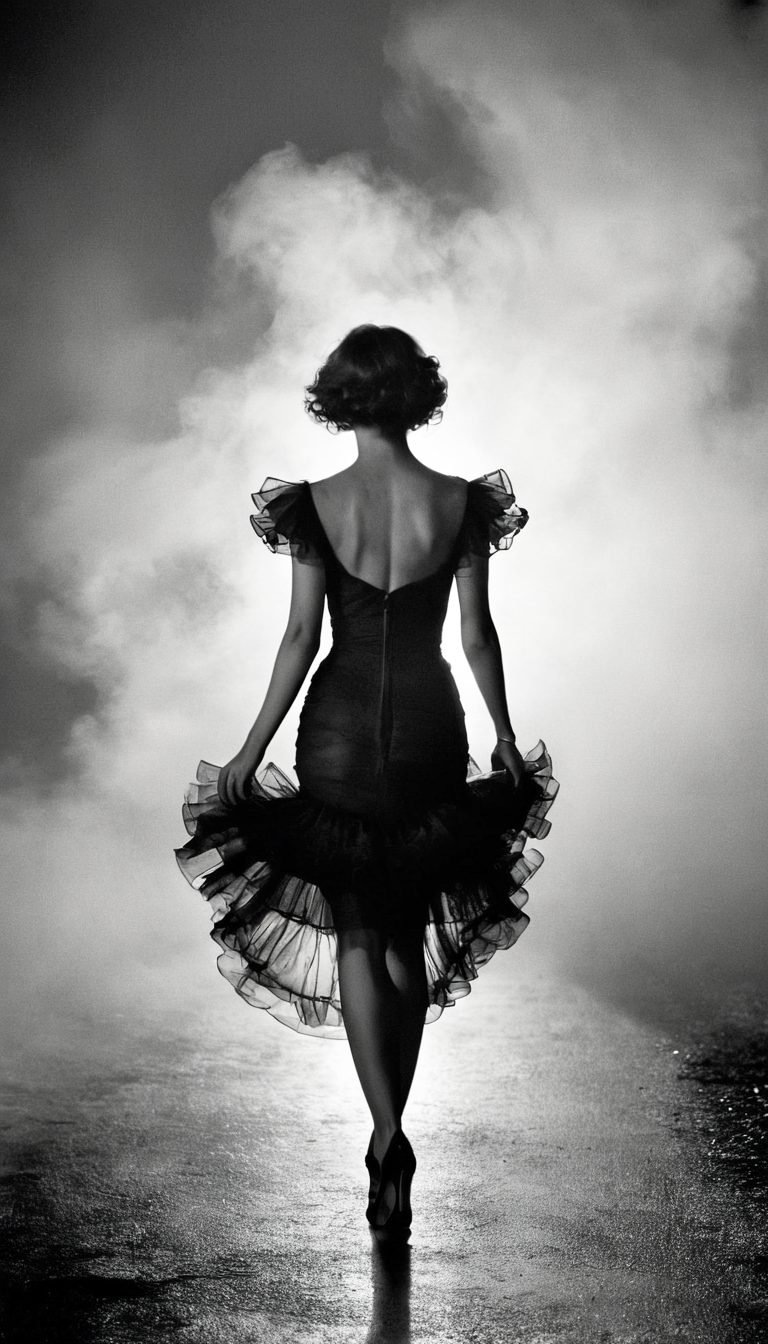AI generated: Stable Diffusion prompt: black and white photography, fashion editorial, ba... (Stable Diffusion - Fashion)