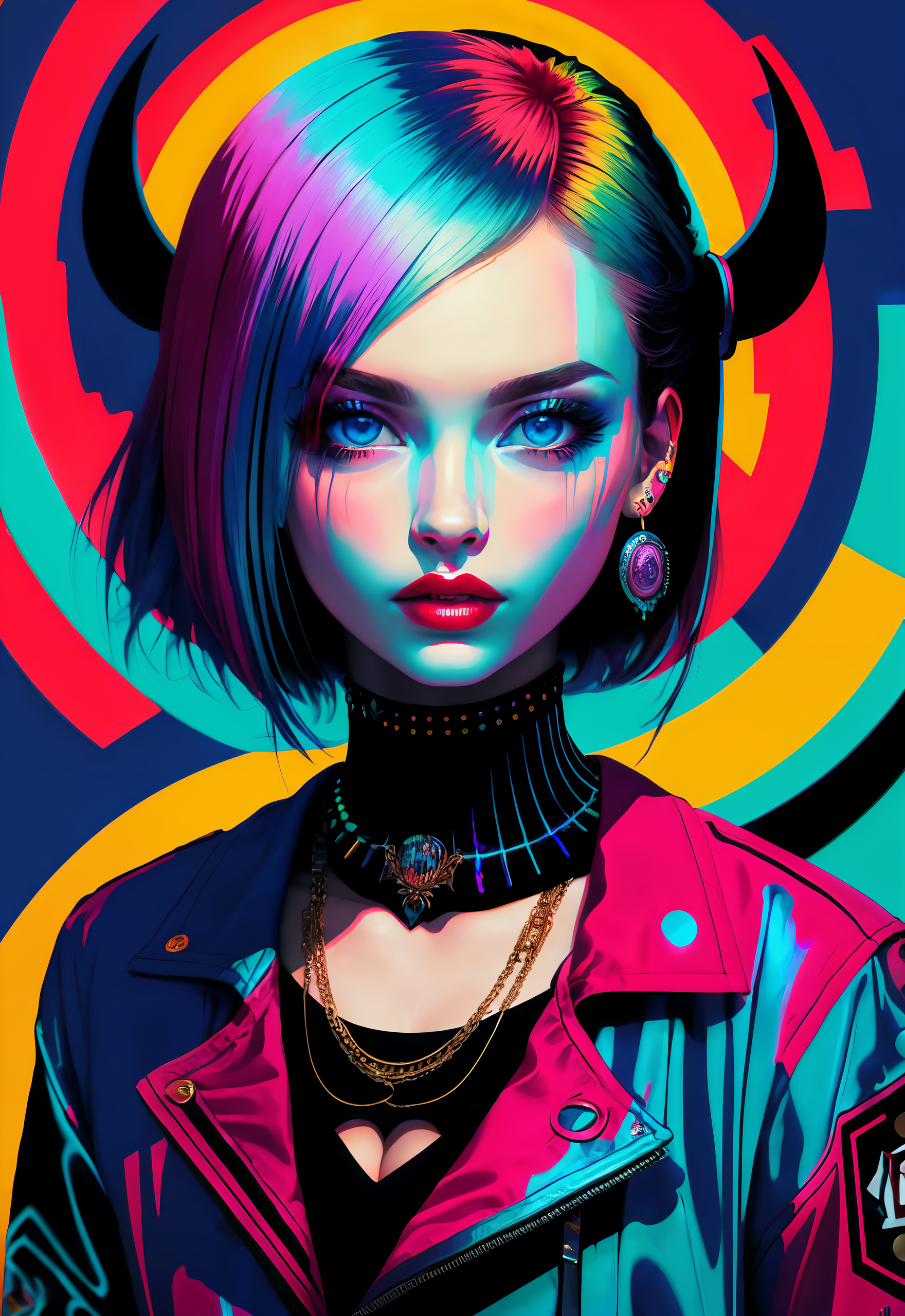 صورة مولدة بالذكاء الاصطناعي: Style of Tristan Eaton (نموذج DreamShaper - صور شخصية)