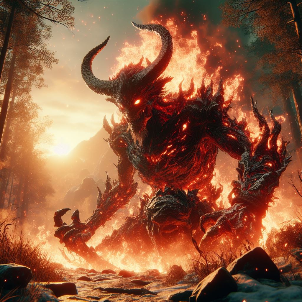 صورة مولدة بالذكاء الاصطناعي: DALL·E prompt: a breathtaking 3D rendering featuring The Demon of... (نموذج DALL·E - 3d Renders)