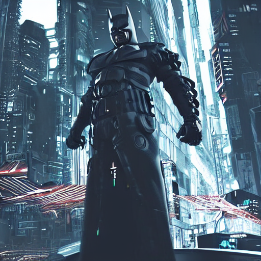 Stable Diffusion prompt: octane render of cyberpunk batma...