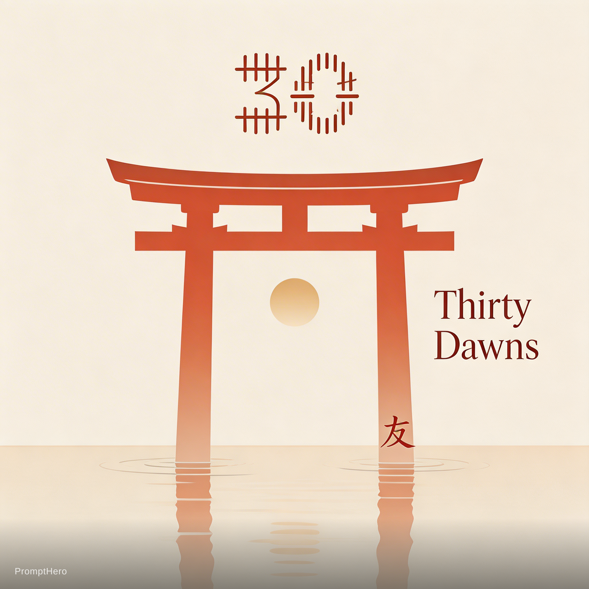 صورة مولدة بالذكاء الاصطناعي: Seedream 5 prompt: Logo Concept 2: Torii Gate & Counting Marks · Mai... (نموذج Seedream 5 - شعارات وتصميم)