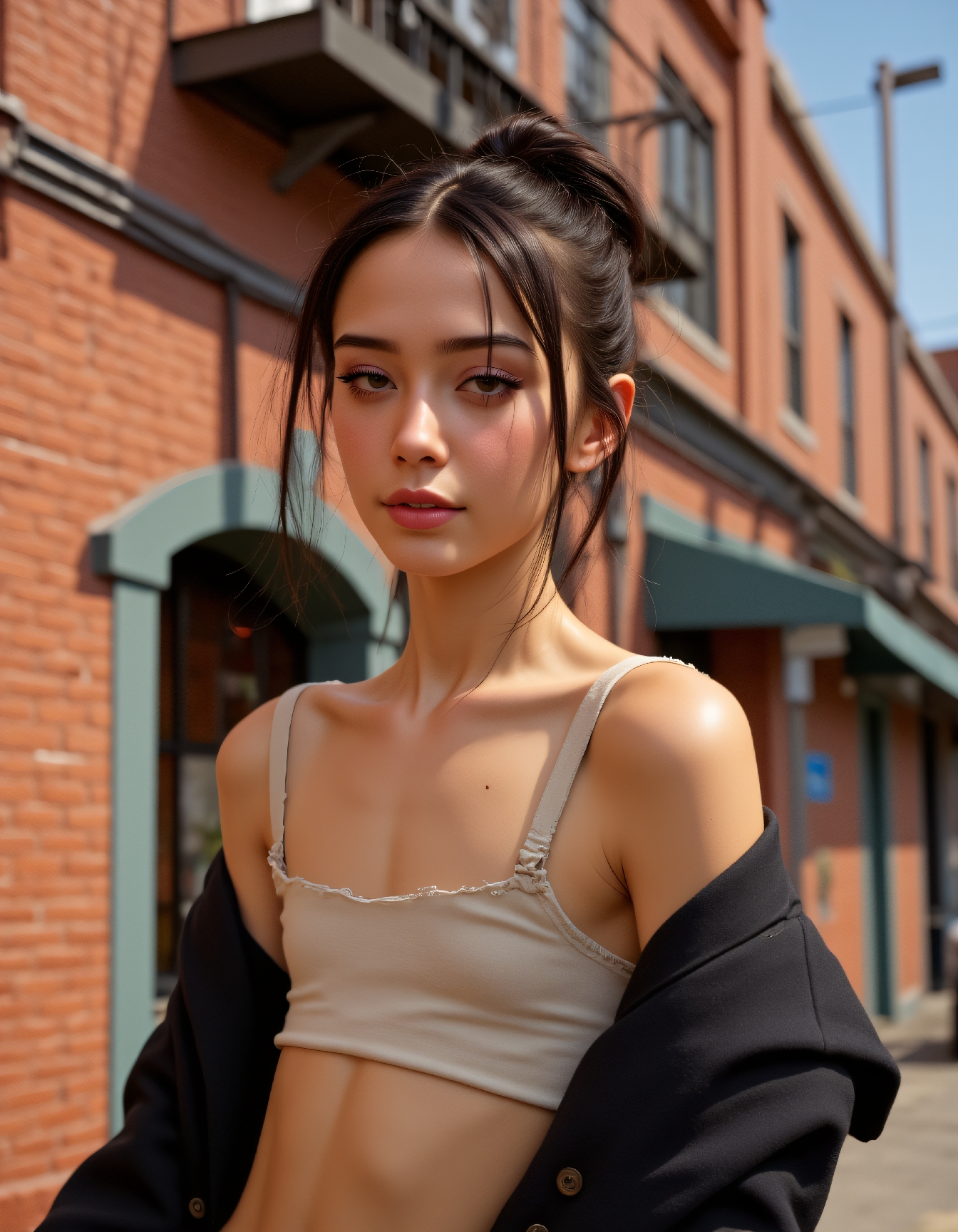 AI generated: FLUX prompt: ultra highres realistic Street photo of a 24-year-... (FLUX - Fashion)