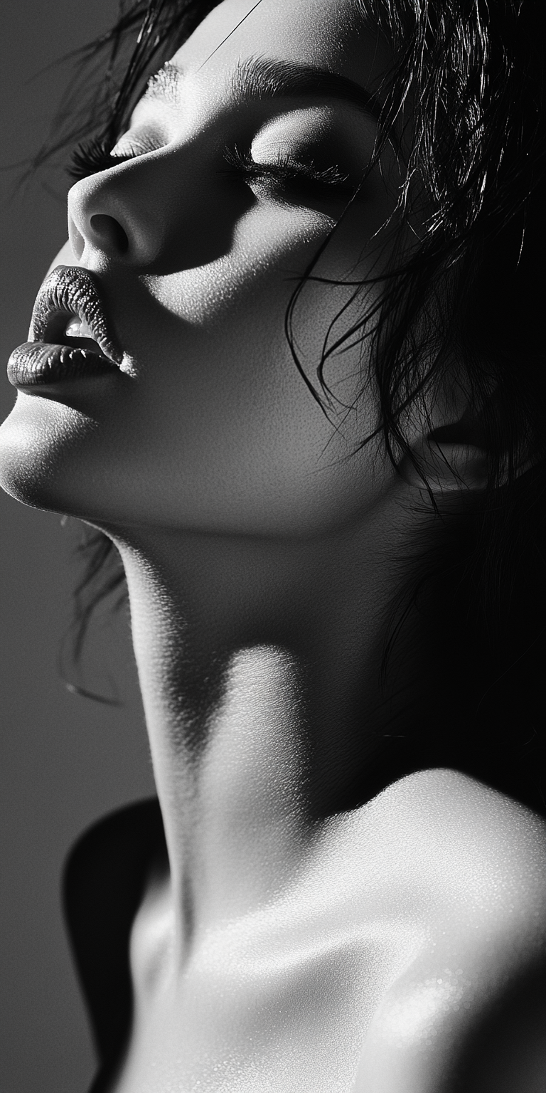 Midjourney prompt: realistic retro photo of a model, close-up, shot o... - Midjourney
