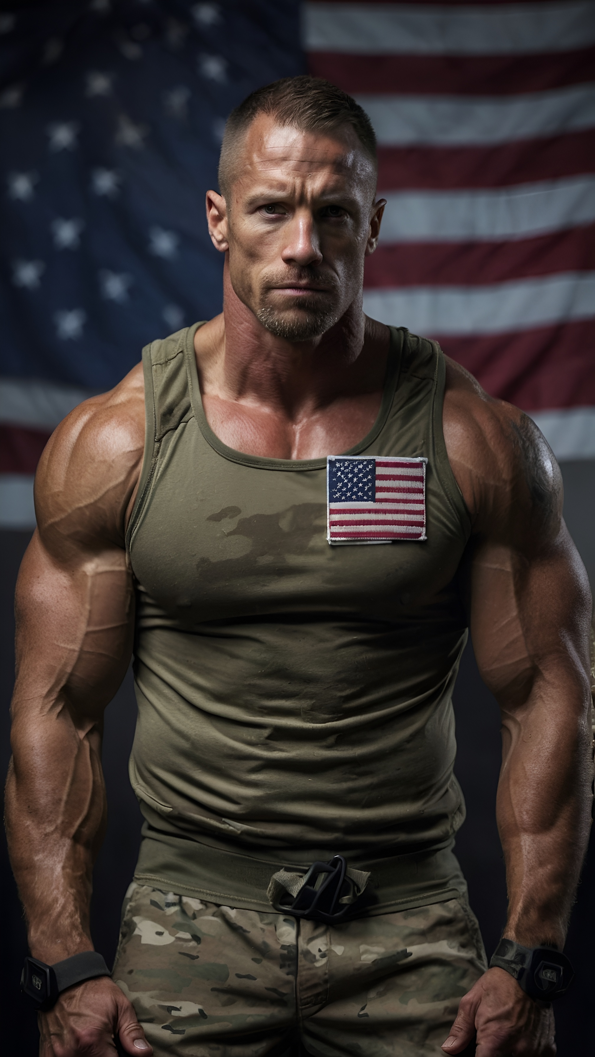 AI generated: American Soldier (Stable Diffusion - Photography)