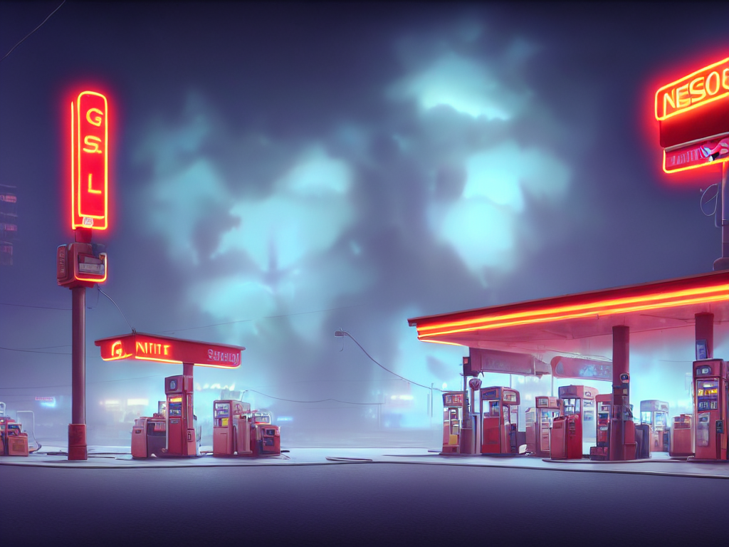 AI generated: Stable Diffusion prompt: a highly detailed matte painting of a single gas s... (Stable Diffusion - Anime)
