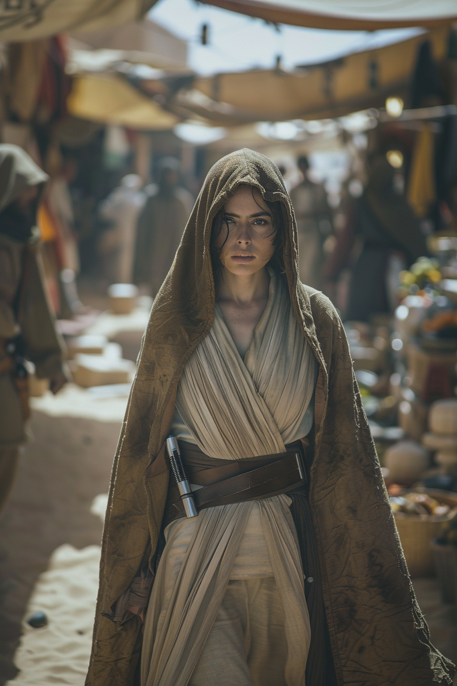 AI generated: Solitary jedi (Midjourney - Photography)