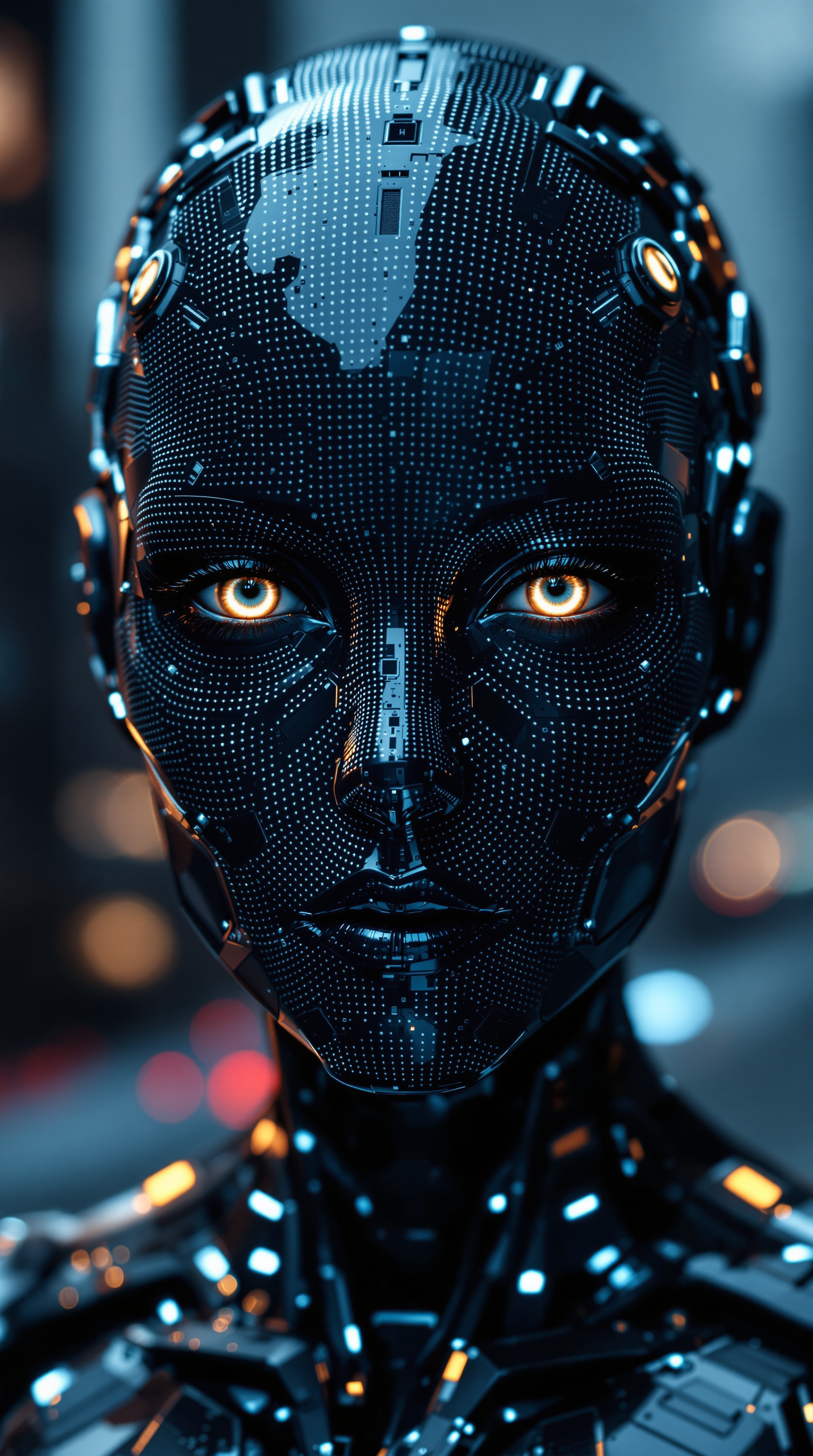 AI generated: FLUX prompt: A gritty digital photograph of an advanced humanoi... (FLUX - Portraits)