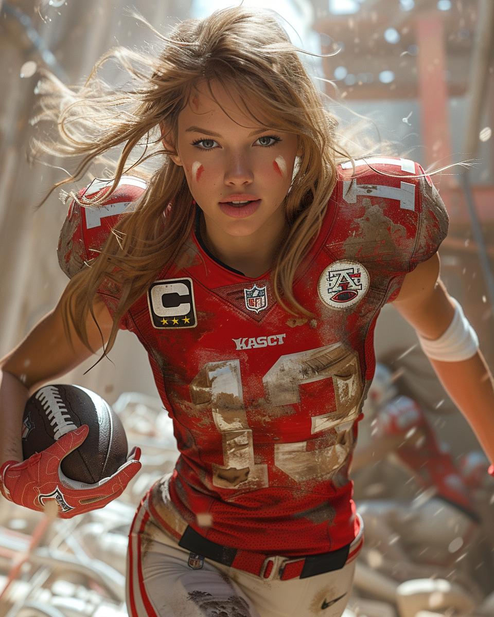 Midjourney prompt: In this fantastic scene a full body Taylor swift ... - Midjourney