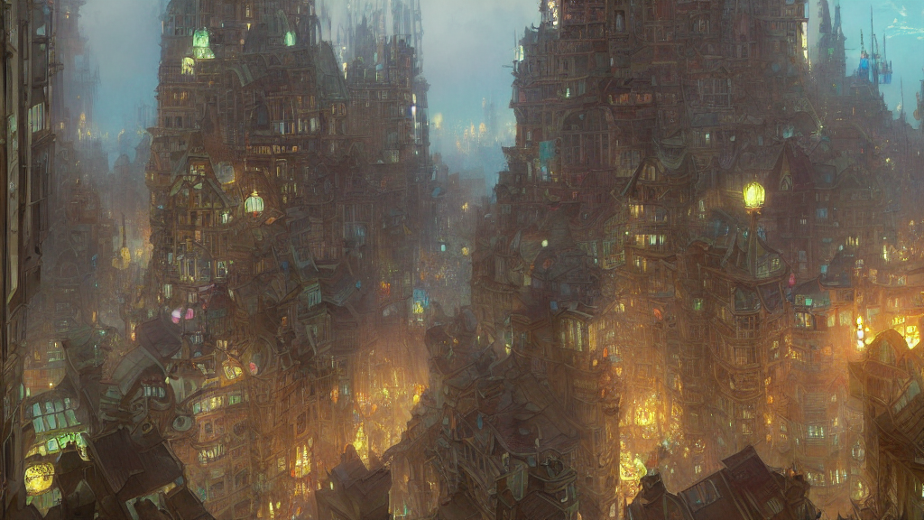 Stable Diffusion prompt: city with buildings made entirel...