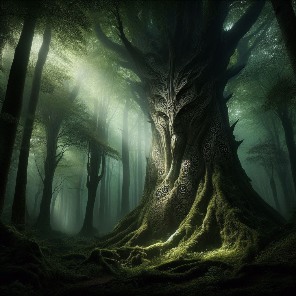 AI generated: DALL·E prompt: In the heart of a dense, mystical forest, Thalion,... (DALL·E - Concept Art)