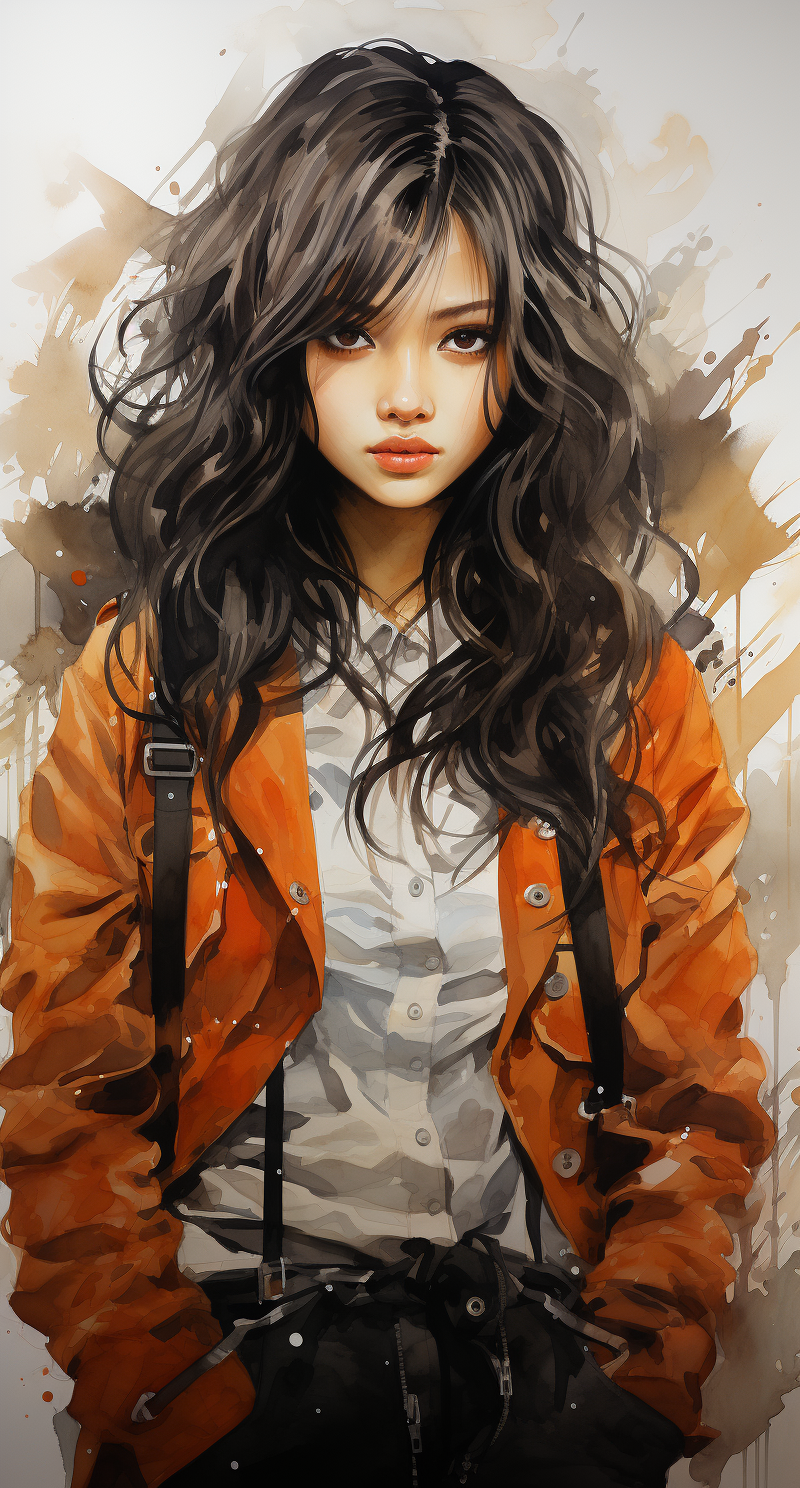 Midjourney prompt: poster art for the collection of the asian woman, ... - Midjourney