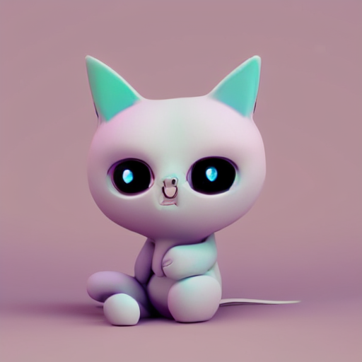 Stable Diffusion prompt: tiny cute cat logo, soft smooth ...