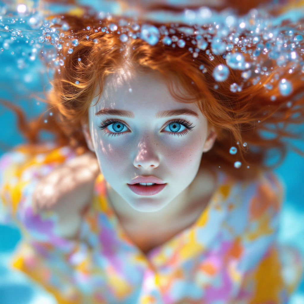 FLUX prompt: A beautiful girl with big blue eyes and long eyela... - FLUX