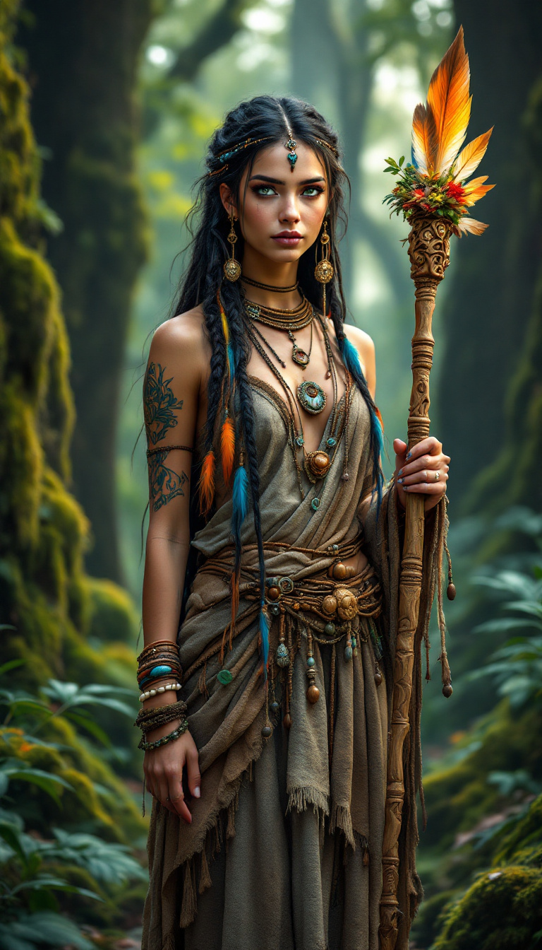 AI generated: FLUX prompt: An ultra-realistic, full-body depiction of a shama... (FLUX - Landscapes)
