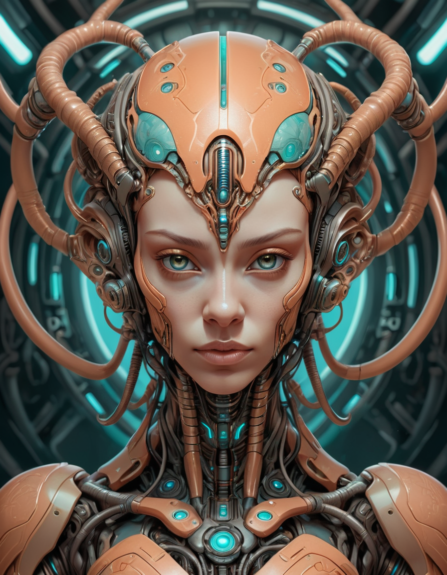 Stable Diffusion prompt: female alien cyborg art and illustration by theo e... - Stable Diffusion