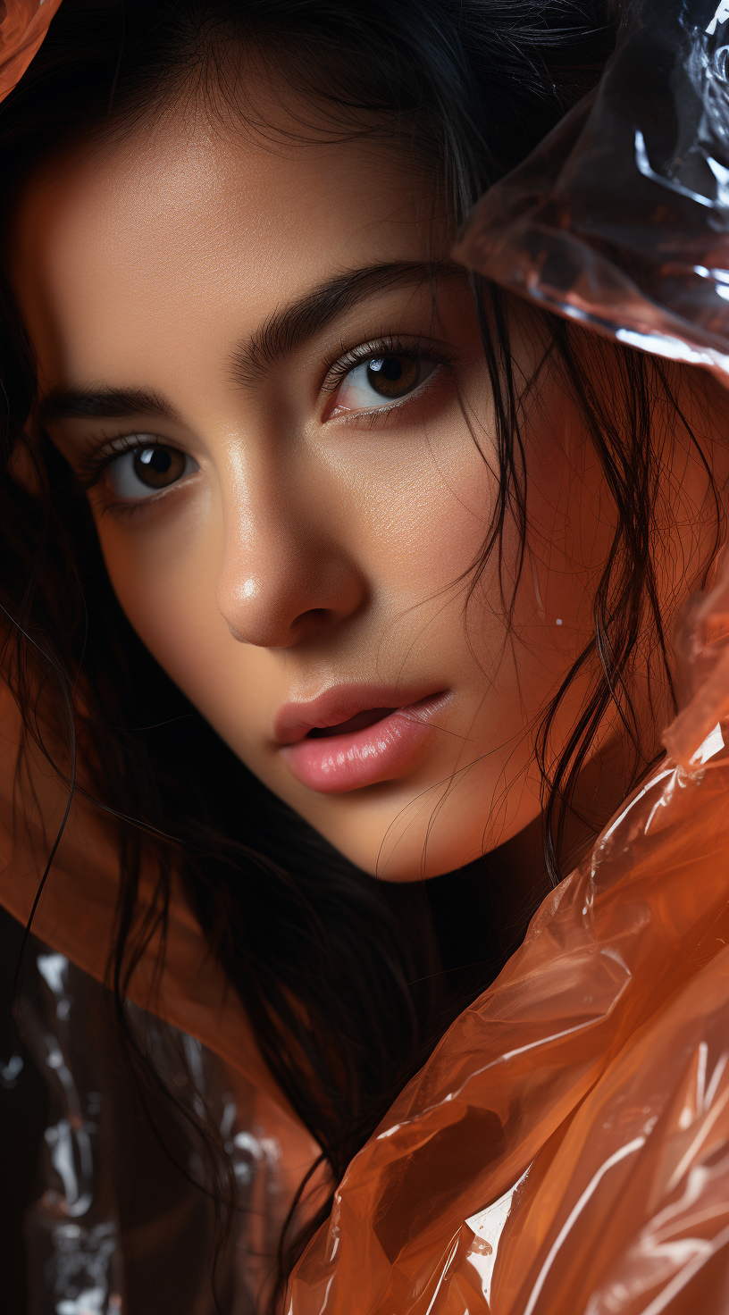 AI generated: Midjourney prompt: an Asian woman, in the style of light amber and pi... (Midjourney - Photography)