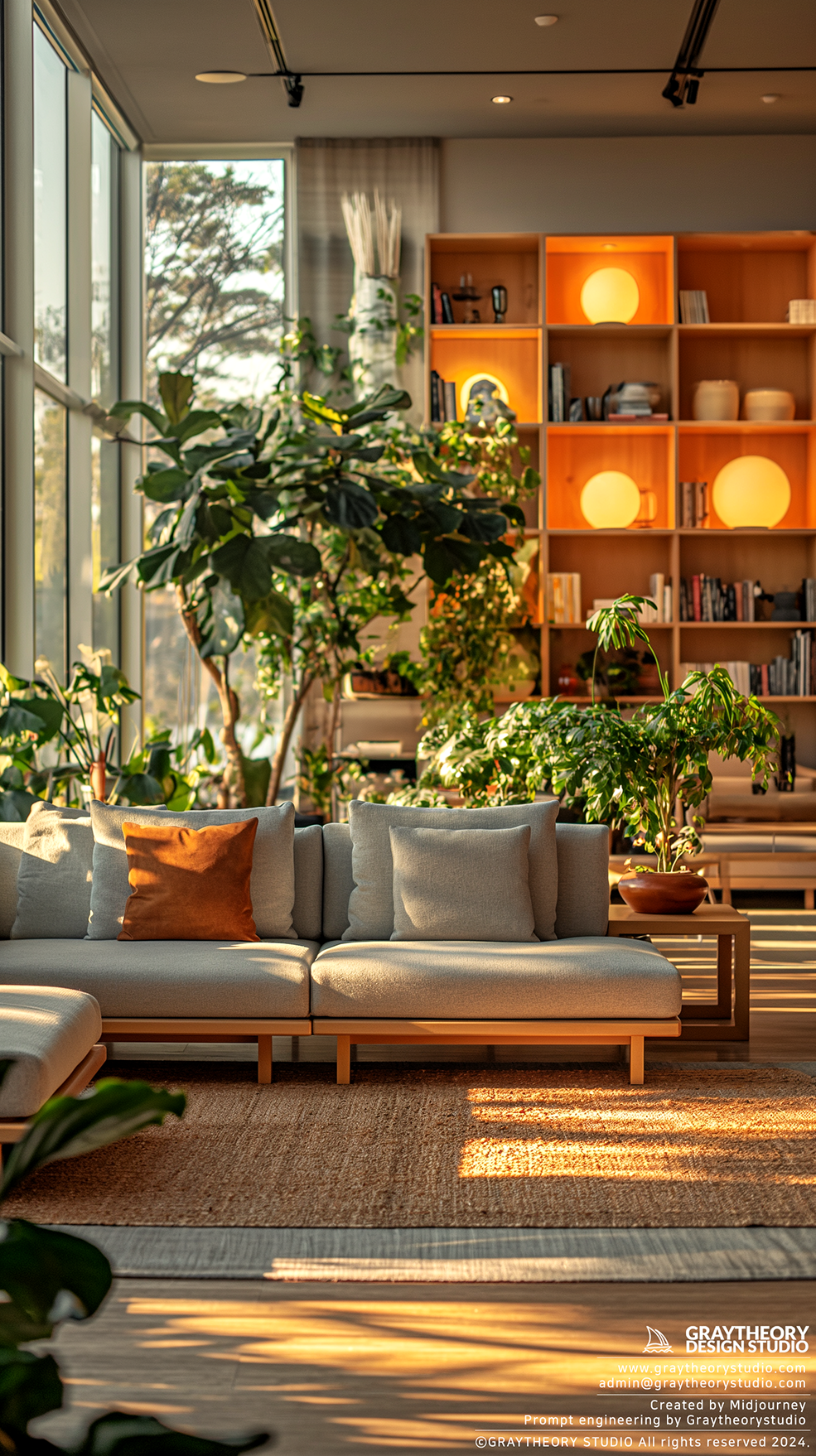 AI generated: Reception lounge area interior design (Midjourney - Interior Design)