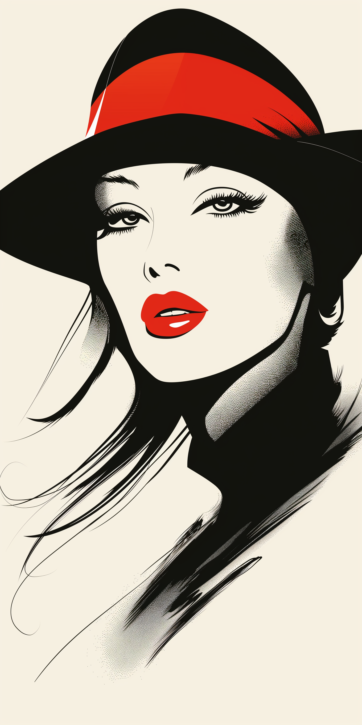 AI generated: Midjourney prompt: fashion illustration, elegant and beautiful face, ... (Midjourney - Portraits)