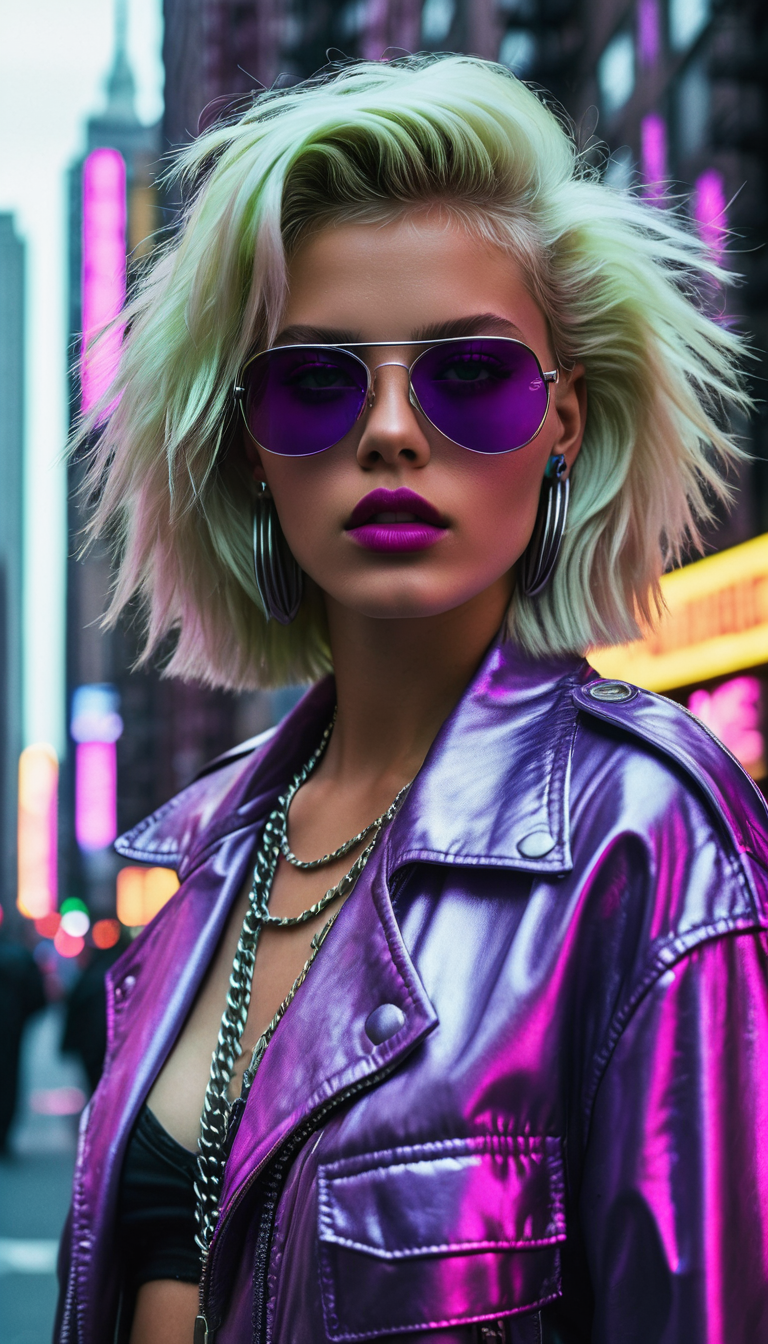 AI generated: Stable Diffusion prompt: neonpunk style 20-year-old In the gritty streets o... (Stable Diffusion - Photography)