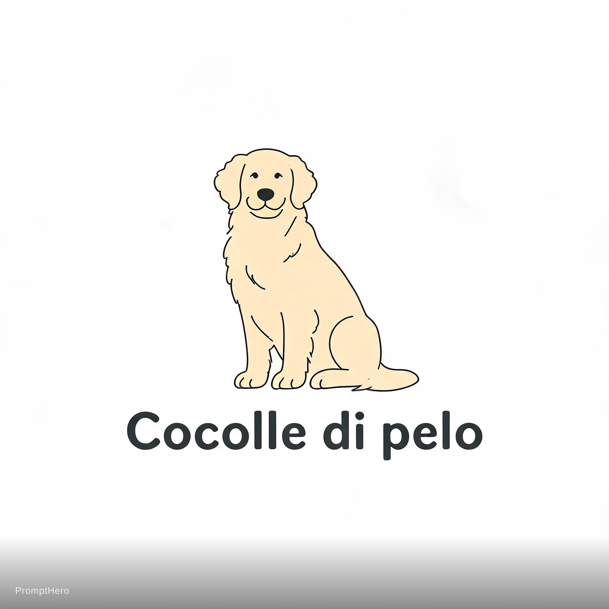 صورة مولدة بالذكاء الاصطناعي: Seedream 5 prompt: Crea un logo con un Golden Retriever e la scritta ... (نموذج Seedream 5 - شعارات وتصميم)
