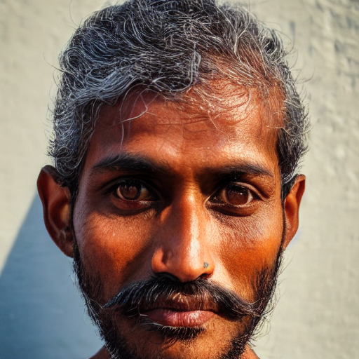 Stable Diffusion prompt: portrait of a india man, brown m...