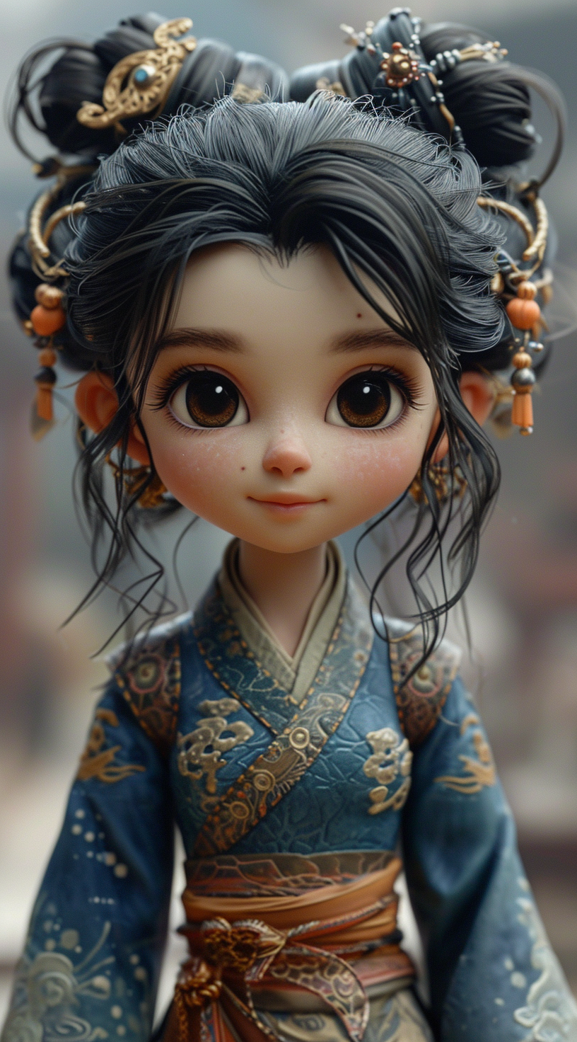 Midjourney prompt: picture of a Chinese girl, in the style of unreal ... - Midjourney