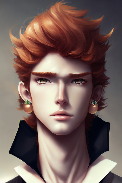 AI generated: Openjourney prompt: beautyful boy, anime face, black blazer clothes, g... (Openjourney - Portraits)
