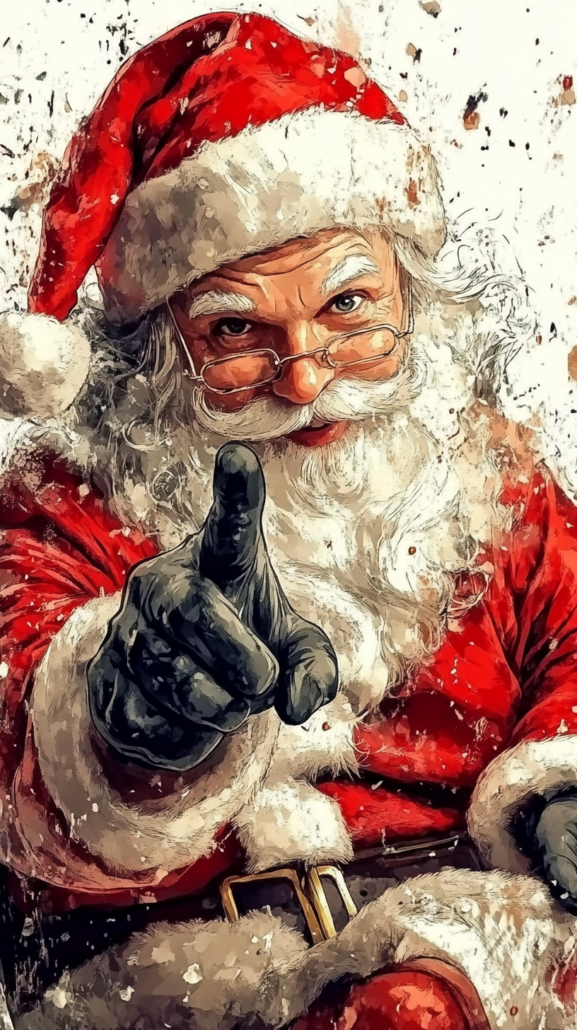 AI generated: Midjourney prompt: christmas card santa claus in sled, in the style o... (Midjourney - Portraits)