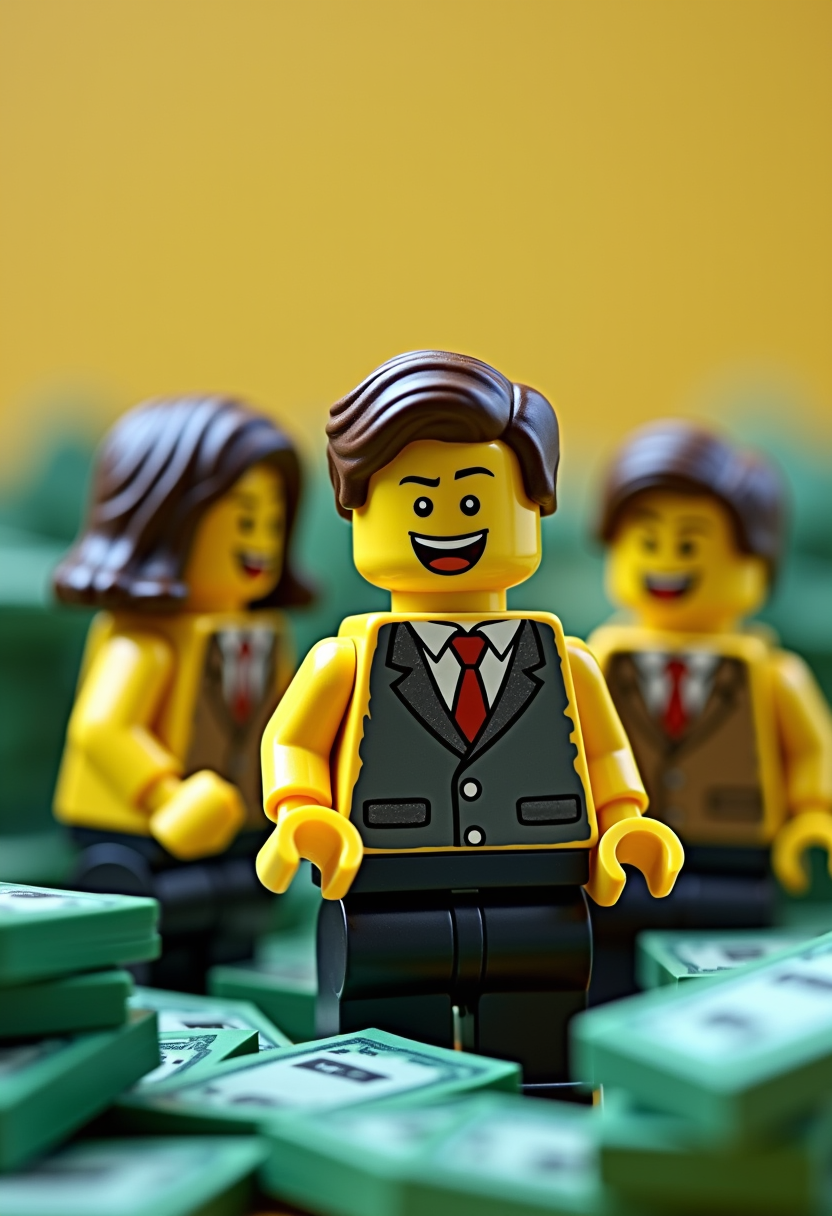 AI generated: FLUX prompt: Create a vibrant and lively scene featuring LEGO m... (FLUX - Character Design)