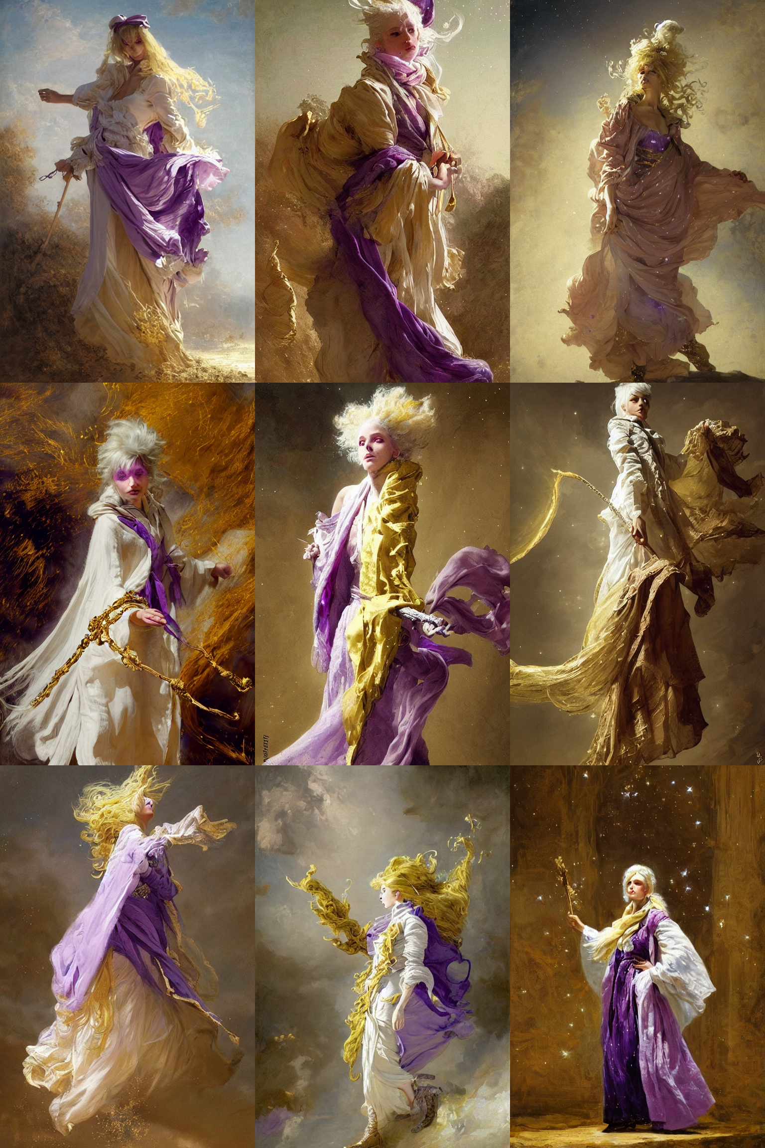 Stable Diffusion prompt: an alchemist with long light whi...