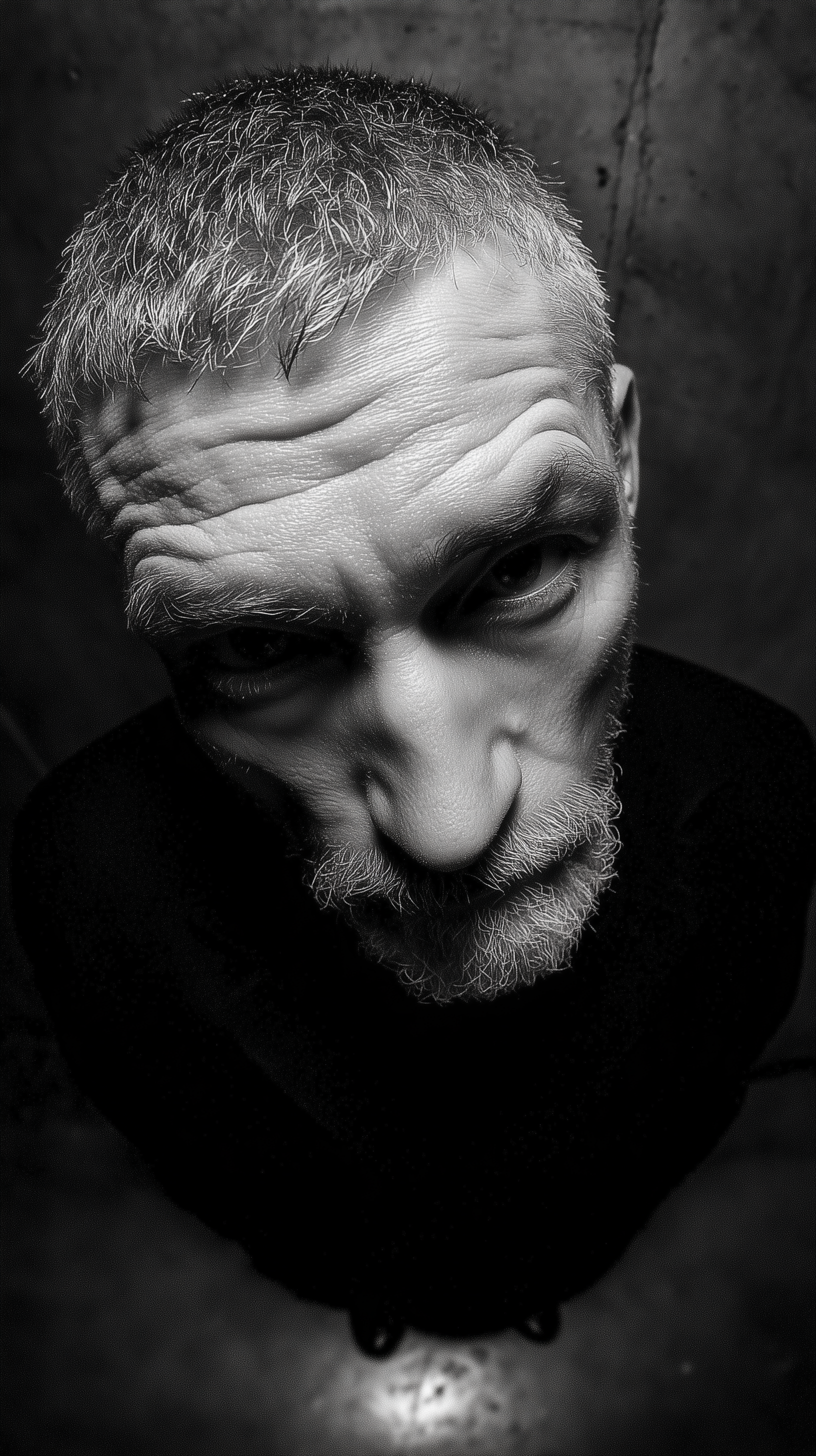 AI generated: Midjourney Shatter prompt: fine art photography, dramatic negative space abov... (Midjourney Shatter - Portraits)