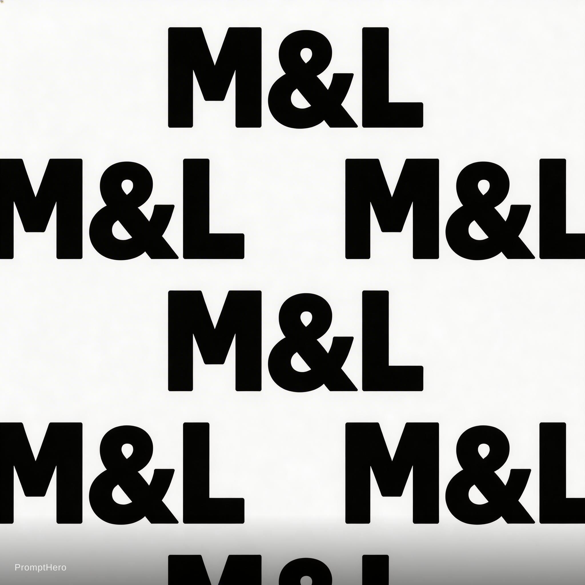 AI generated: Seedream 5 prompt: create a pattern the text "M&L" in black on white.... (Seedream 5 - Concept Art)