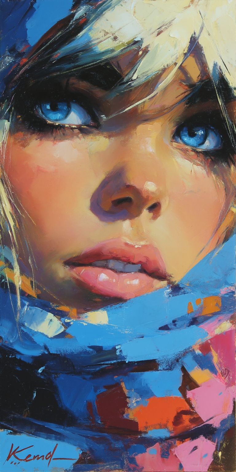 AI generated: Midjourney prompt: woman with blue eyes, timeless beauty --no freckle... (Midjourney - Portraits)