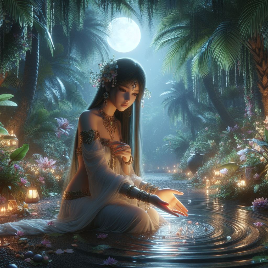 AI generated: DALL·E prompt: an enchanting, mystical scene featuring Ishtar in ... (DALL·E - 3d Renders)
