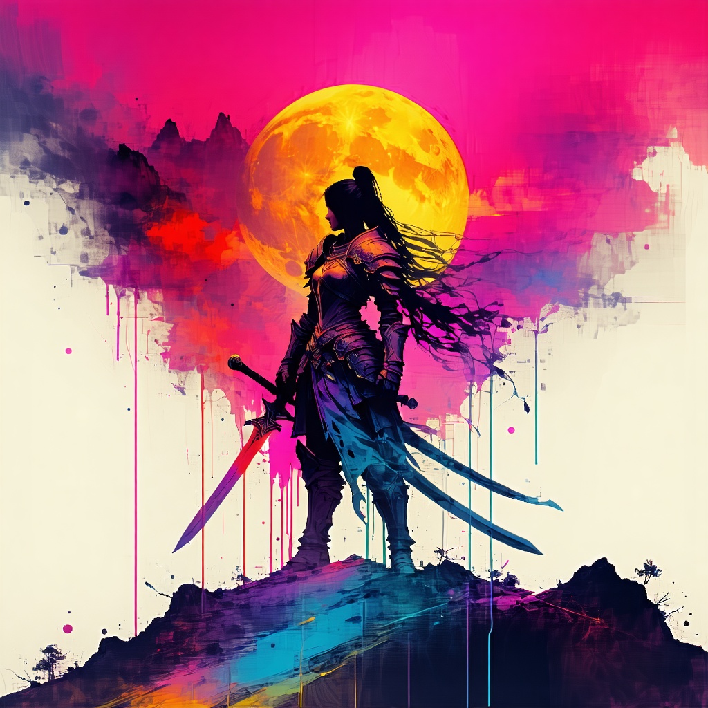 Stable Diffusion prompt: poster of warrior princess| sta...
