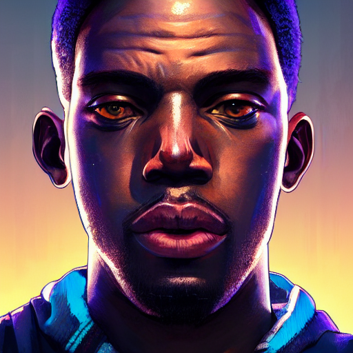 Stable Diffusion prompt: Highly detailed portrait of Neon...