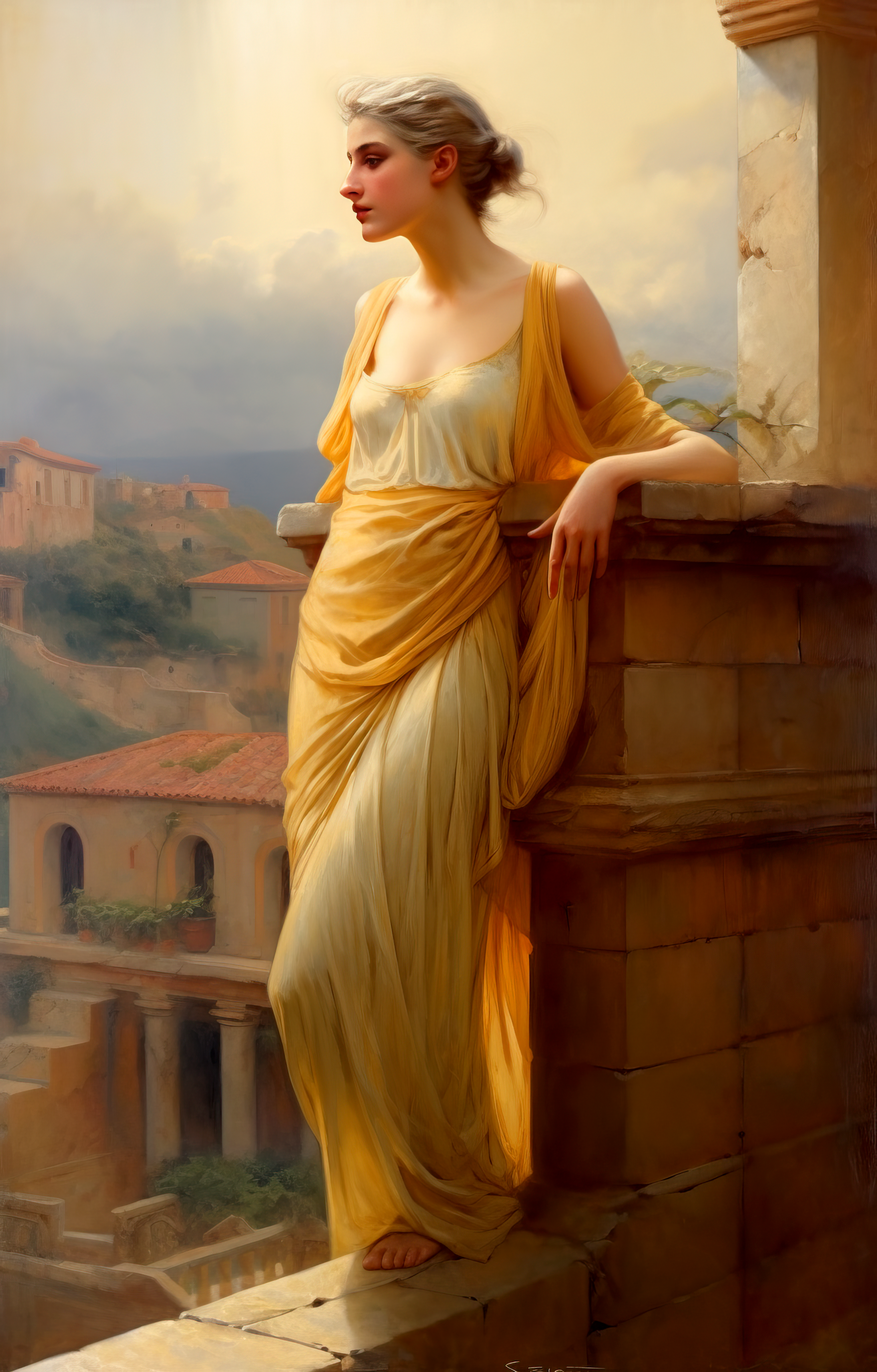 صورة مولدة بالذكاء الاصطناعي: Classical elegance (نموذج Midjourney - فن مفاهيمي)