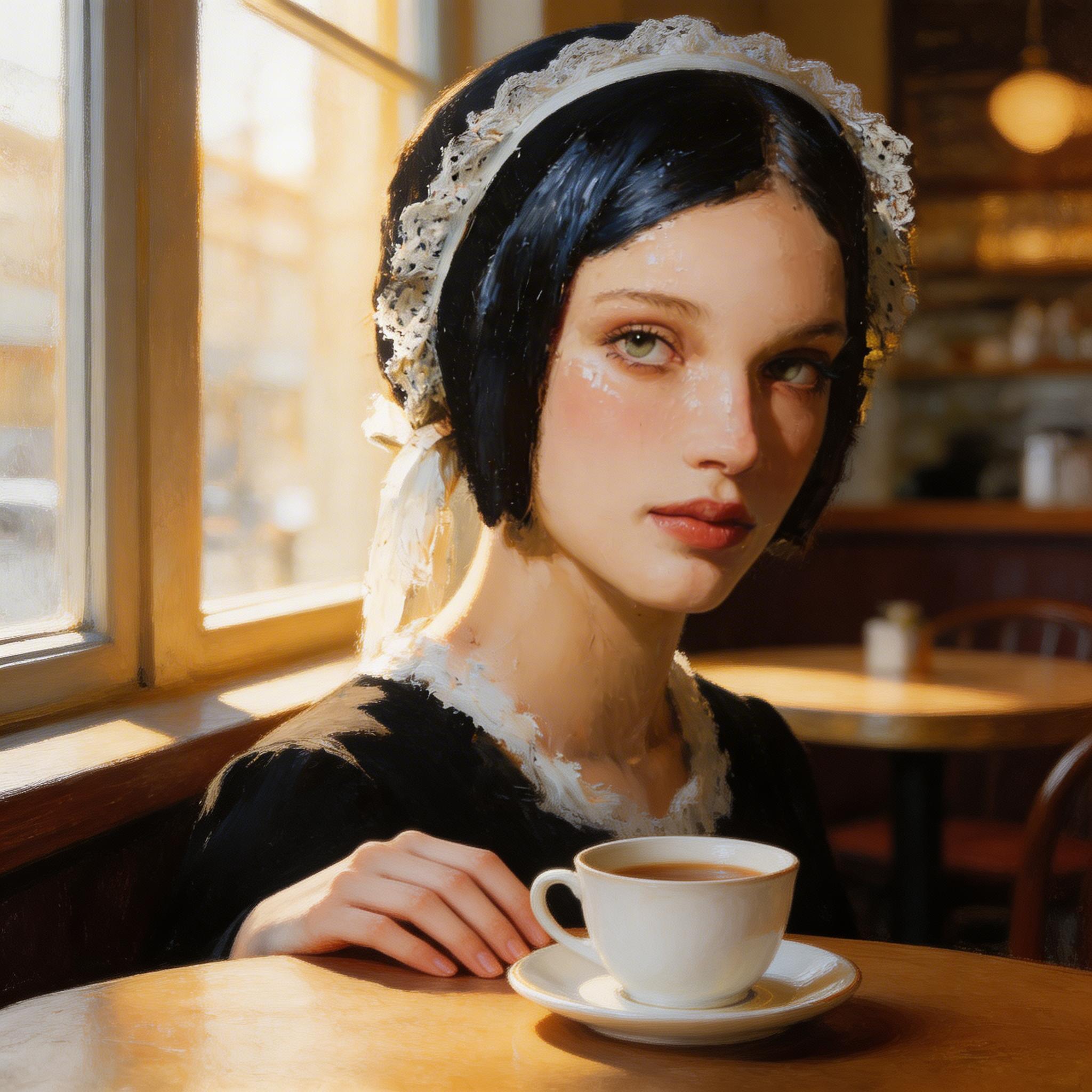 صورة مولدة بالذكاء الاصطناعي: Seedream 5 prompt: same woman from the reference image, keep identica... (نموذج Seedream 5 - طعام ومشروبات)