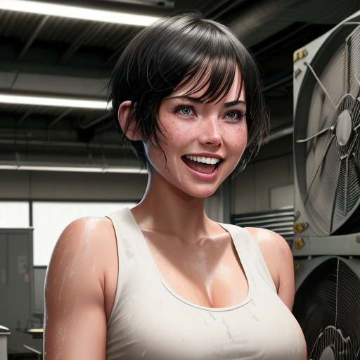 AI generated: DreamShaper prompt: ((Olivia Munn)) in a bitcoin mining lab, short hai... (DreamShaper - Concept Art)