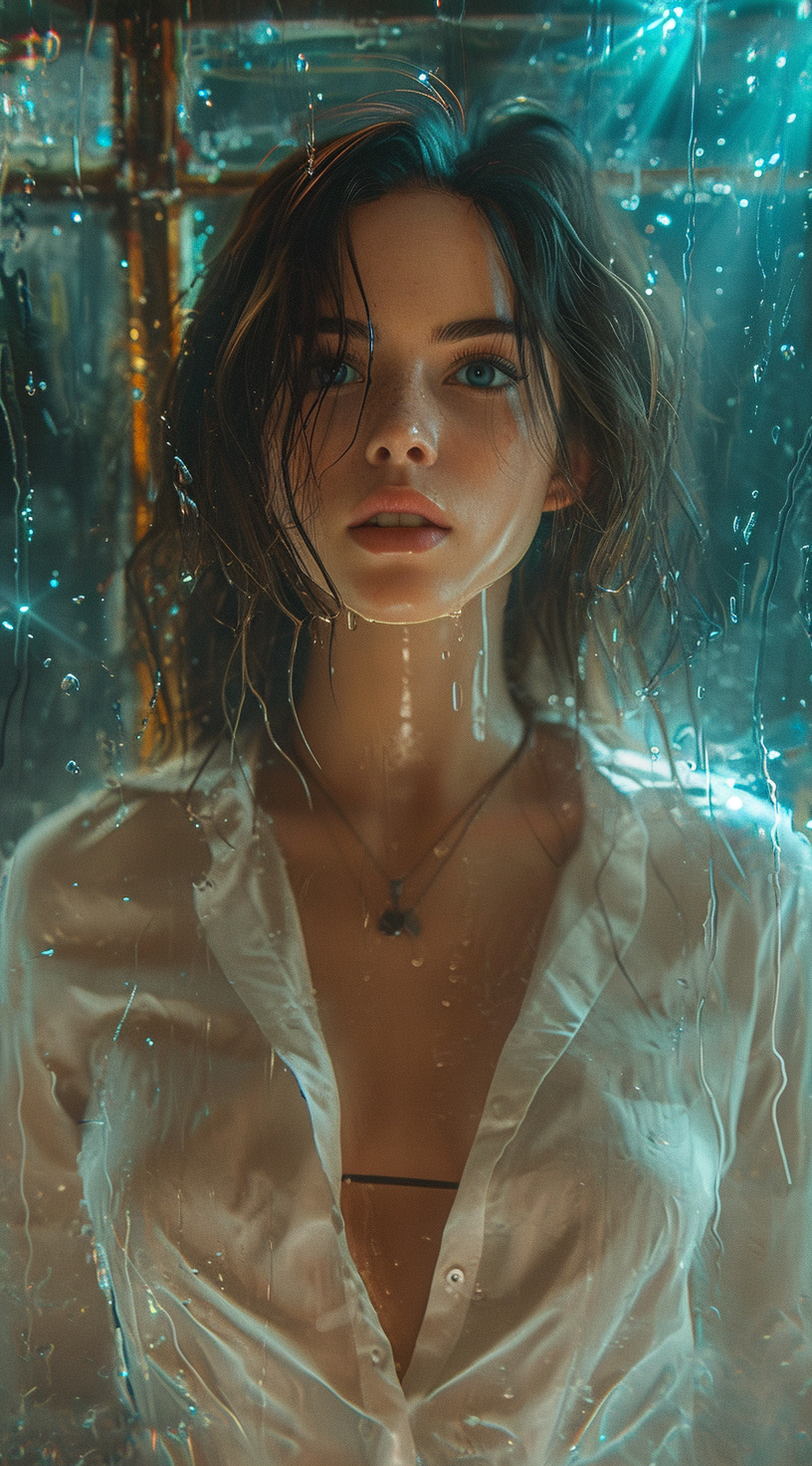 Midjourney prompt: a girl with white shirt, in the style of comic boo... - Midjourney