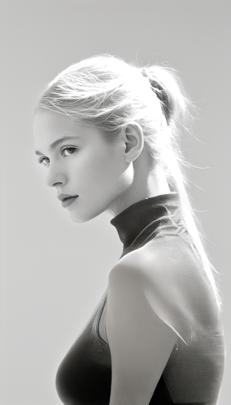 Stable Diffusion prompt: black and white photography, fas...