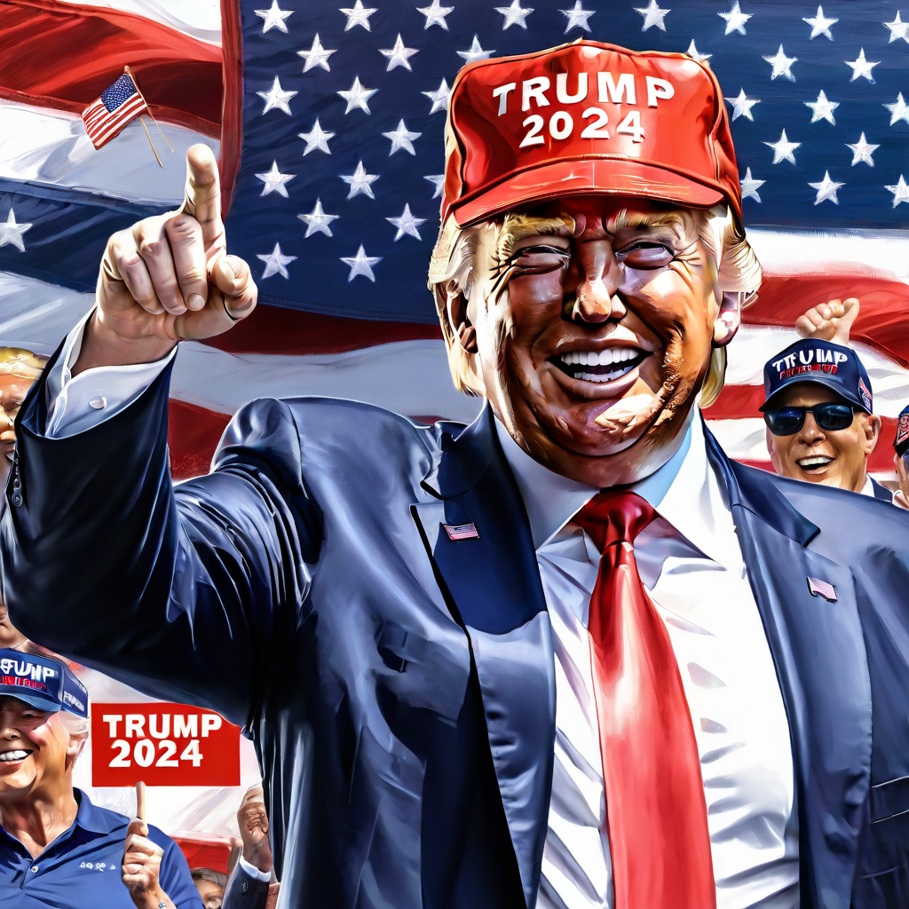 صورة مولدة بالذكاء الاصطناعي: Trump 2024!! ELECTION WINNER!! (نموذج Stable Diffusion - فن مفاهيمي)