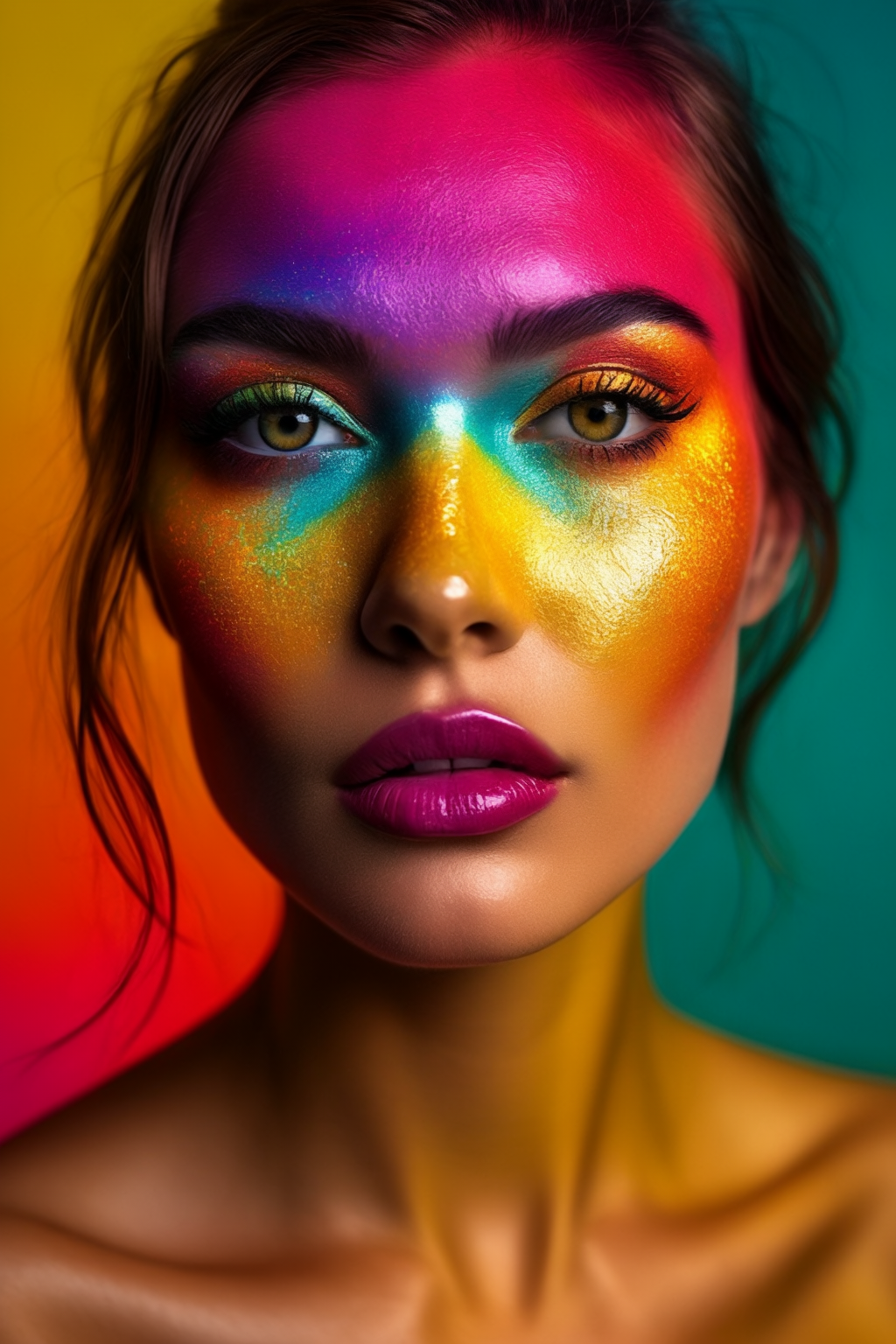 AI generated: Stable Diffusion prompt: color woman, ultra realistic, high quality, 8k (Stable Diffusion - Logo Icon Design)