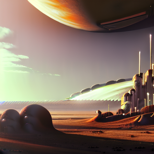 Stable Diffusion prompt: alien world landscape on a ringe...