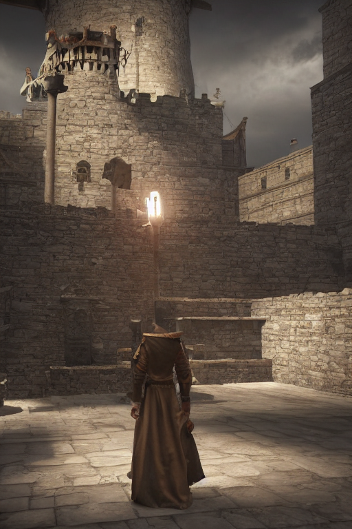 Stable Diffusion prompt: games, medieval characters, midd...