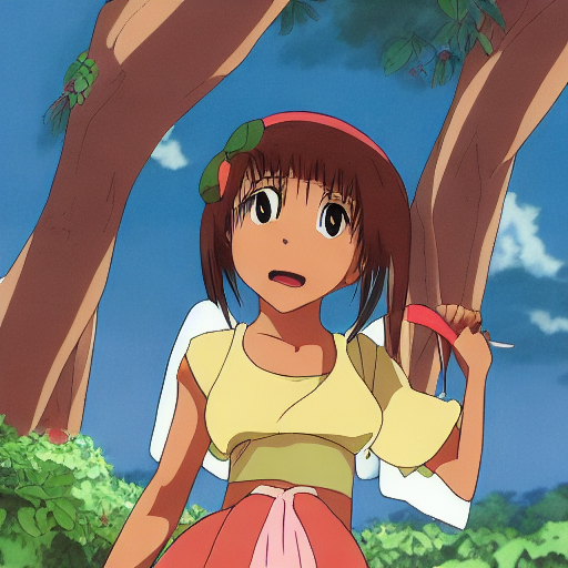 Stable Diffusion prompt: a cute jamaican anime girl by st...