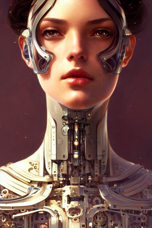 Stable Diffusion prompt: beautiful female mechanical andr...