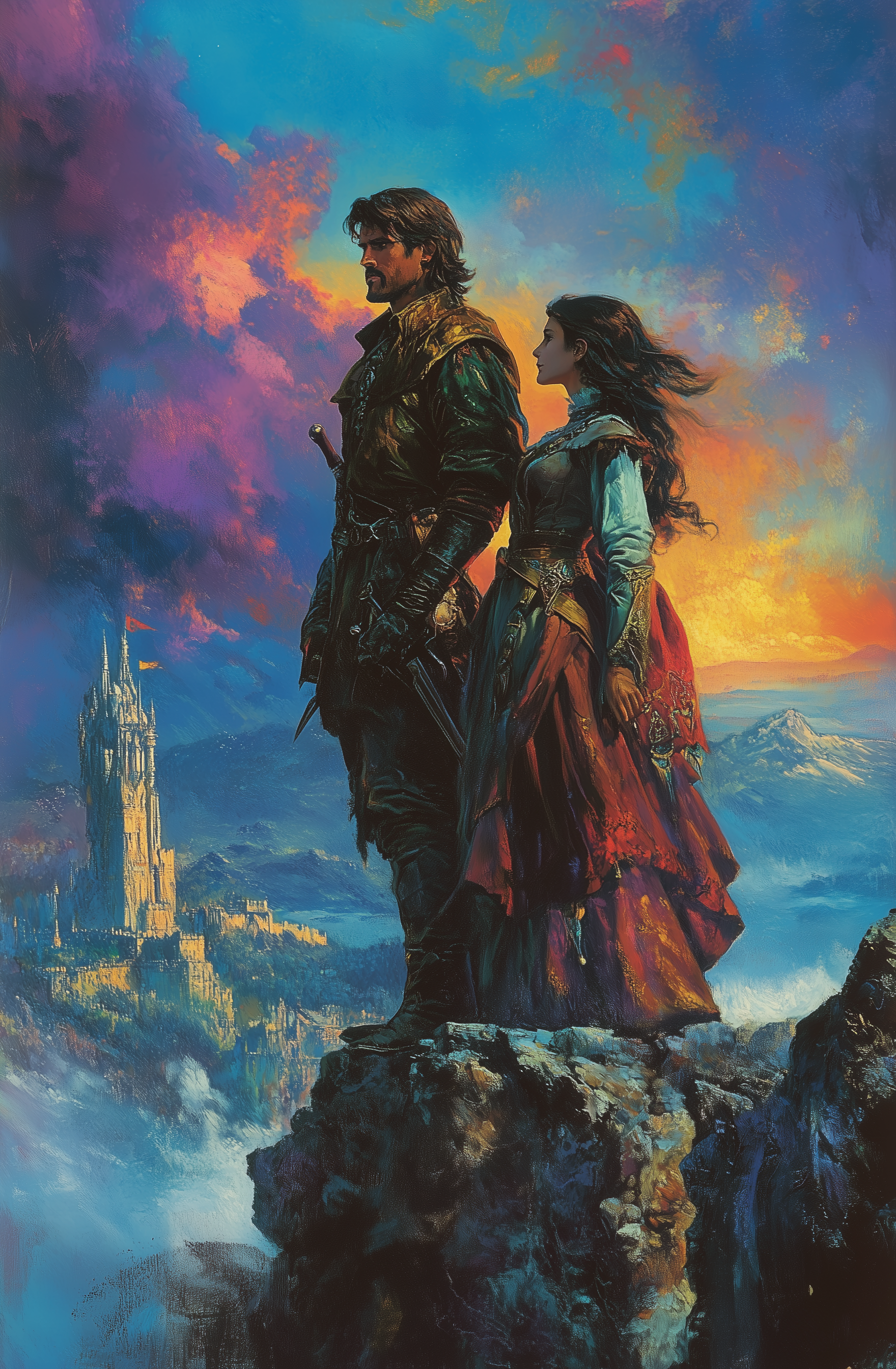 صورة مولدة بالذكاء الاصطناعي: Midjourney prompt: A fantasy book cover from the 1980s, showing a han... (نموذج Midjourney - Character Design)