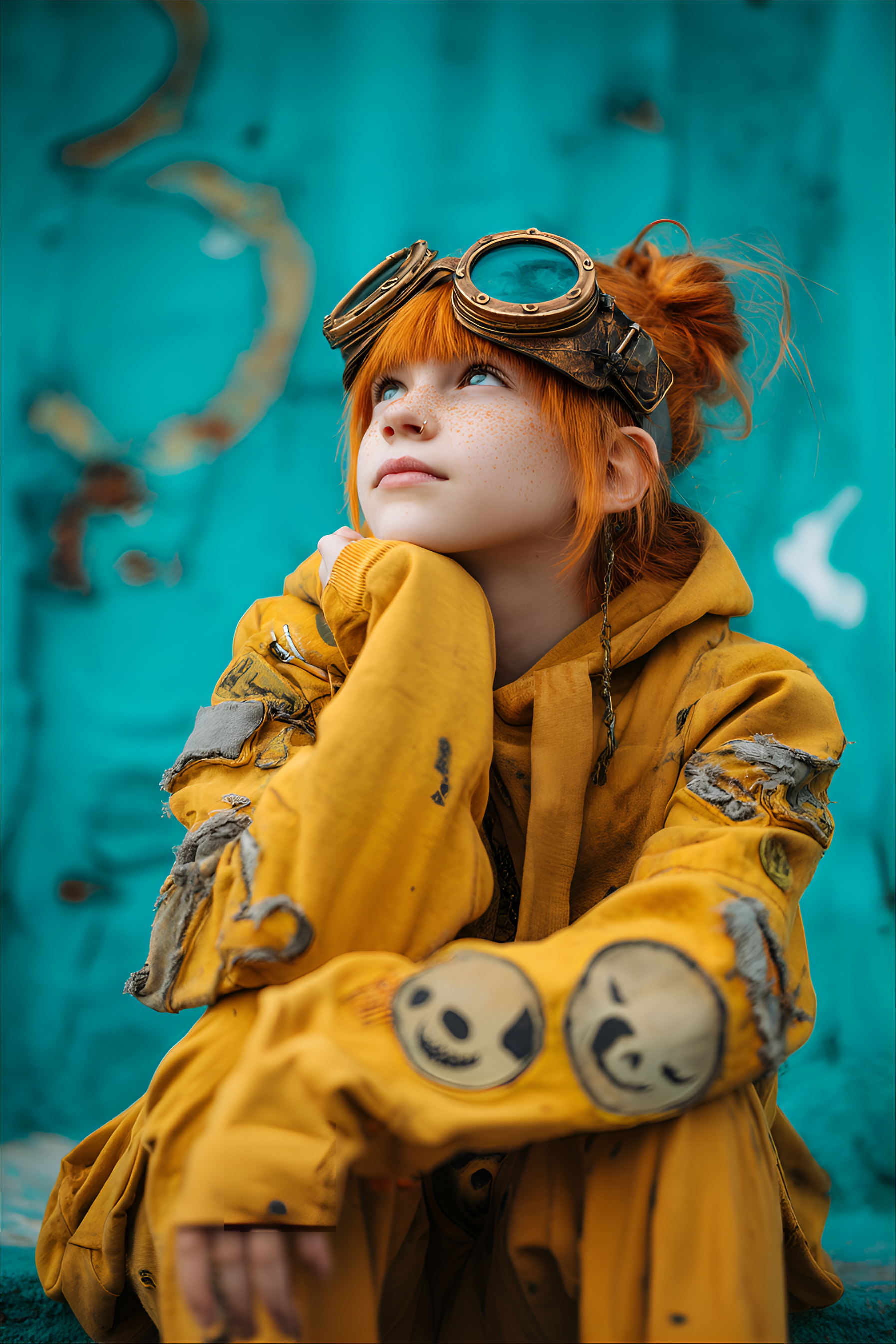صورة مولدة بالذكاء الاصطناعي: Midjourney prompt: young, light-skinned girl, approximately 12-16 yea... (نموذج Midjourney - صور شخصية)